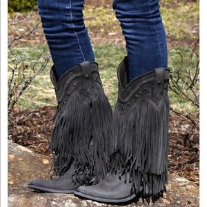 Liberty Black Fringe Boots